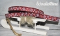 Preview: Webband "Schneeflocken" rot 1 Meter