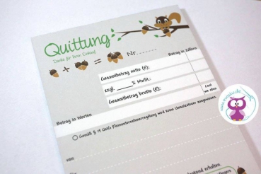 Quittungsblock "Eichhörnchen"
