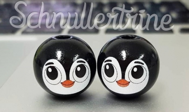 Motivperle "Pinguinboy" schwarz 18mm
