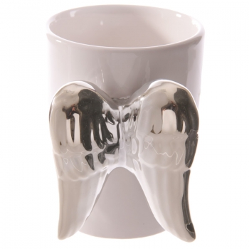 Tasse "Engelsflügel" silber