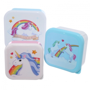3er Set Lunchboxen "Einhorn"