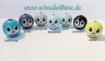Motivperlen "Pinguinboy mit Fliege oder Pinguingirl" 18mm Farbwahl