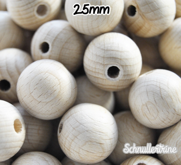 Rohholzperlen 25mm, VE 10 Stk.