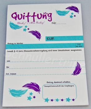 Quittungsblock "Federn"