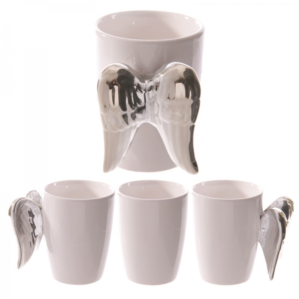Tasse "Engelsflügel" silber