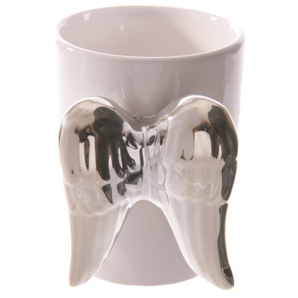 Tasse "Engelsflügel" silber