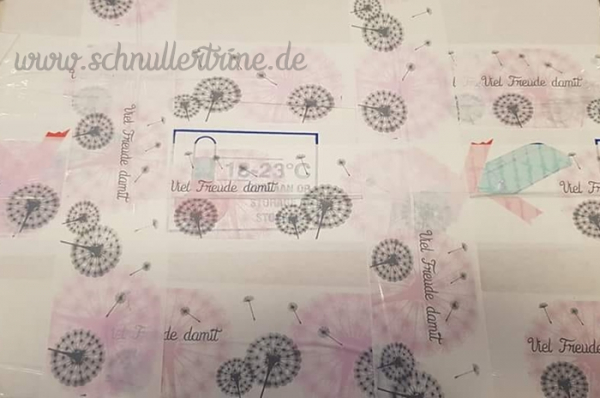 Klebeband Pusteblume_Viel_Freude_damit weiß/rosa 1 Stück