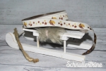 Webband "Federleicht" cremè mit gold und braun 1 Meter