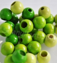 Sicherheitsperlen "Junge" 10mm, Grüntöne gemischt , 30 Stück